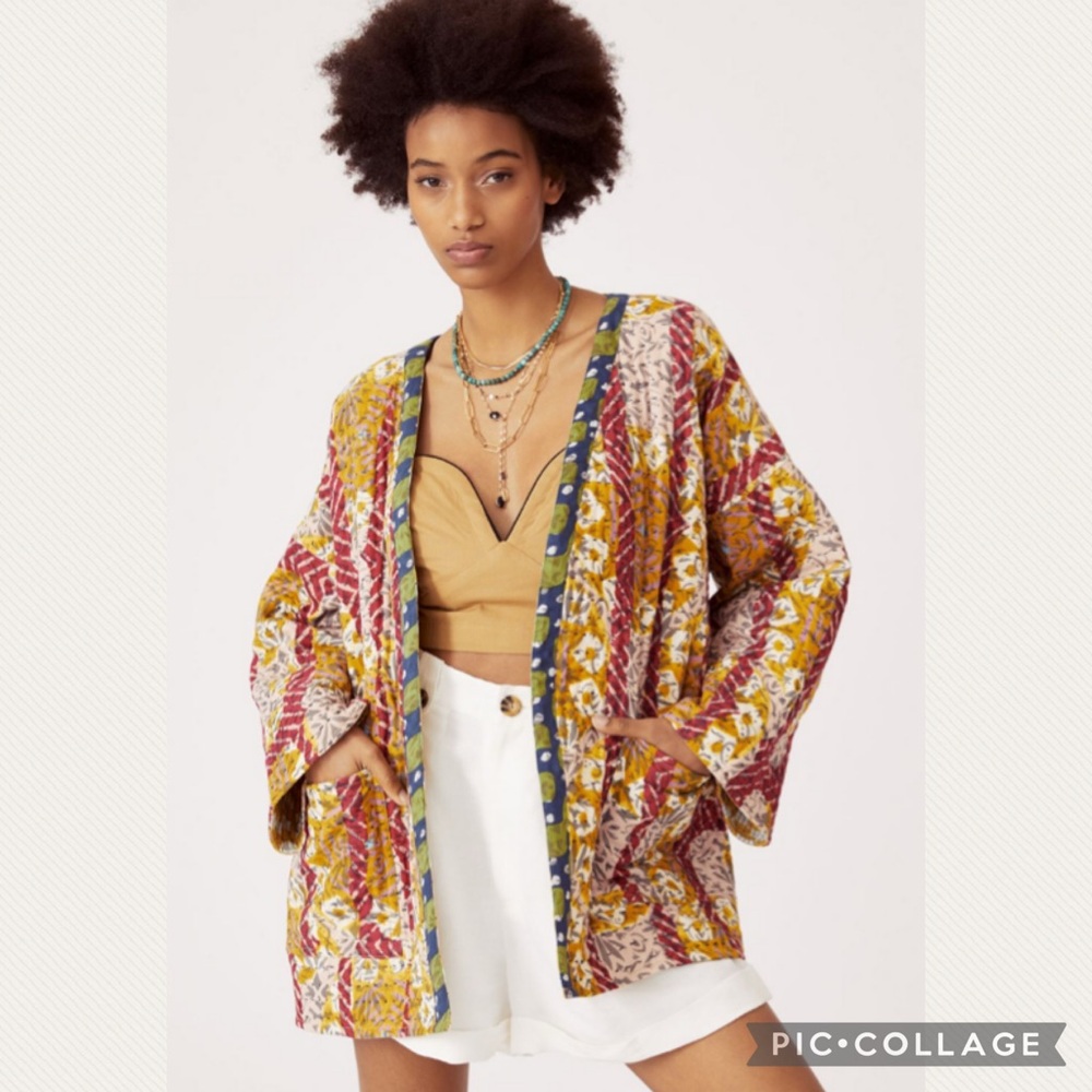 Anthropologie Pilcro Patterned Kimono Jacket